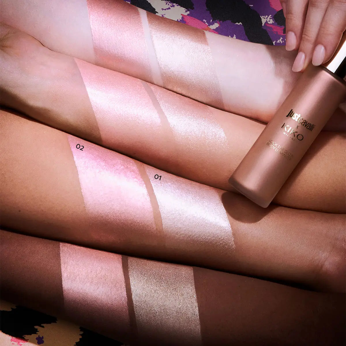 Just Cavalli X Kiko Milano Lock The Glow Body Luminizer 01
