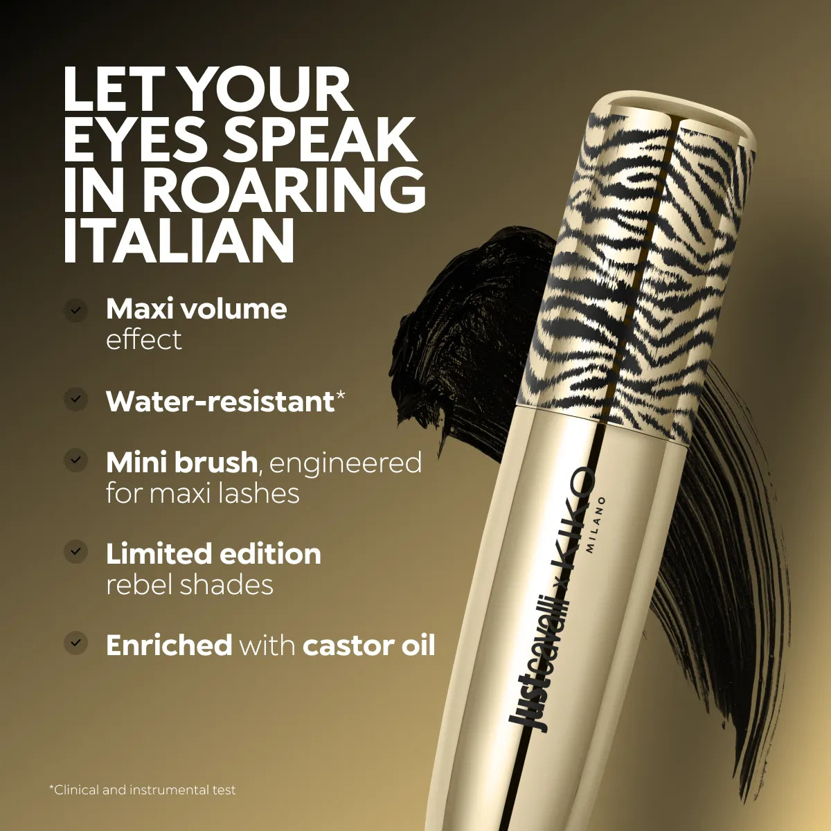 Just Cavalli X Kiko Milano Maxi-Mod Mascara Rebel Edition 01