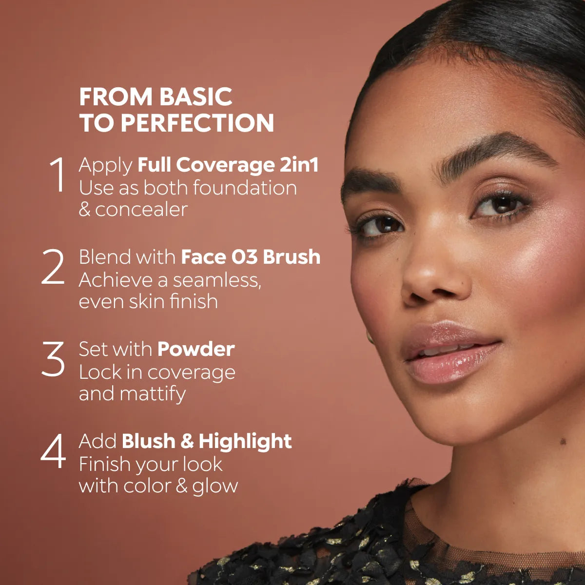 Full Coverage 2-In-1 Foundation & Concealer 49 - NG110