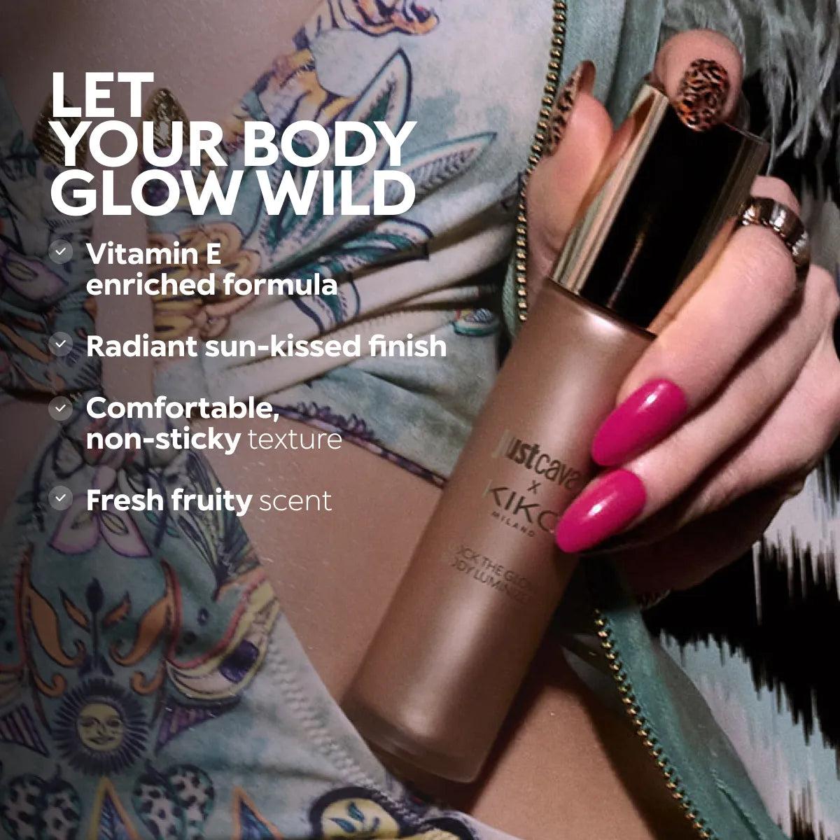 Just Cavalli X Kiko Milano Lock The Glow Body Luminizer 02