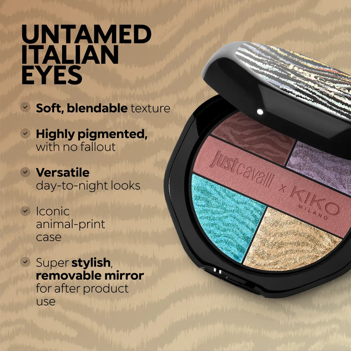 Just Cavalli X Kiko Milano Gaze Wardrobe Eyeshadow Palette